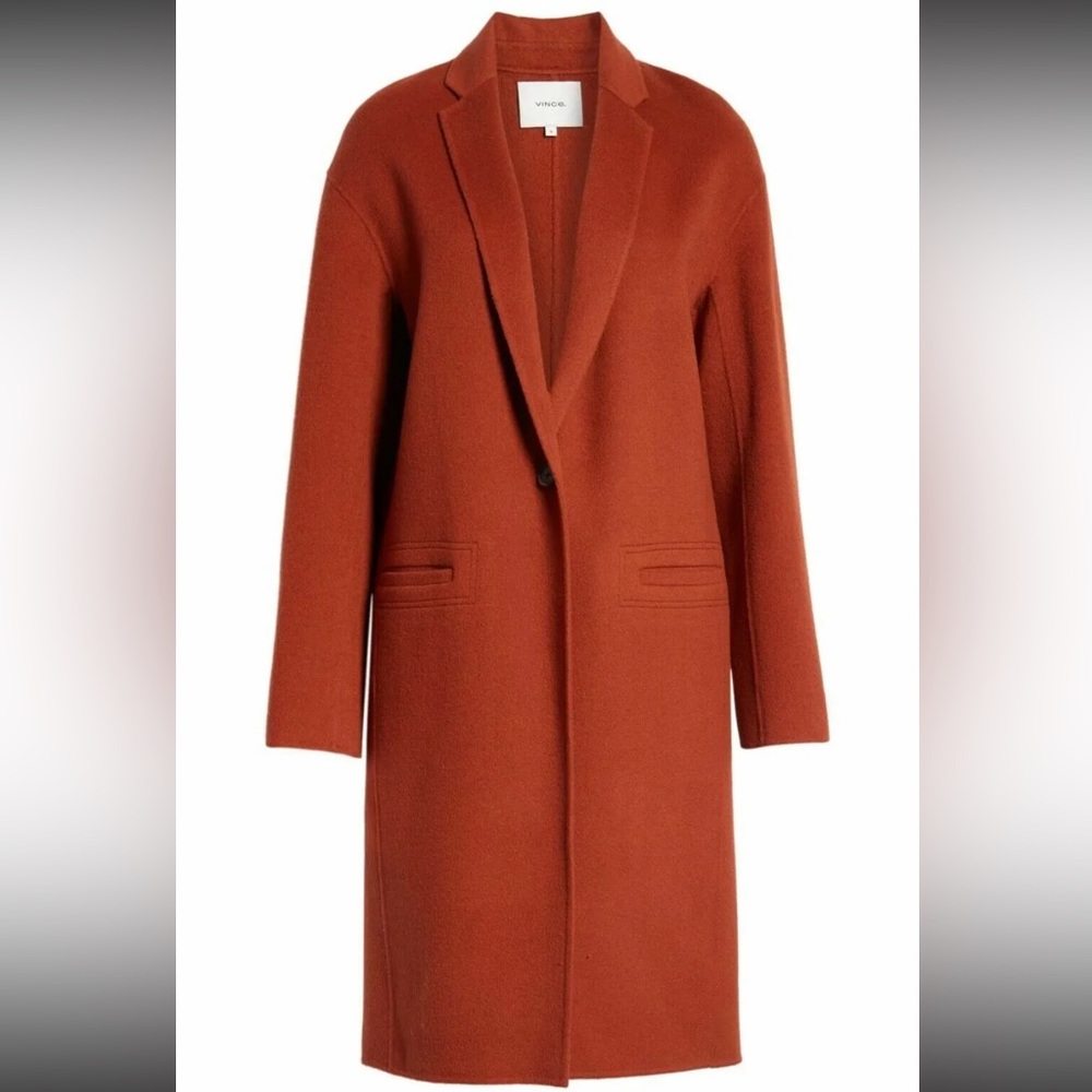 Vince Brush Wool Coat Spicy XS S